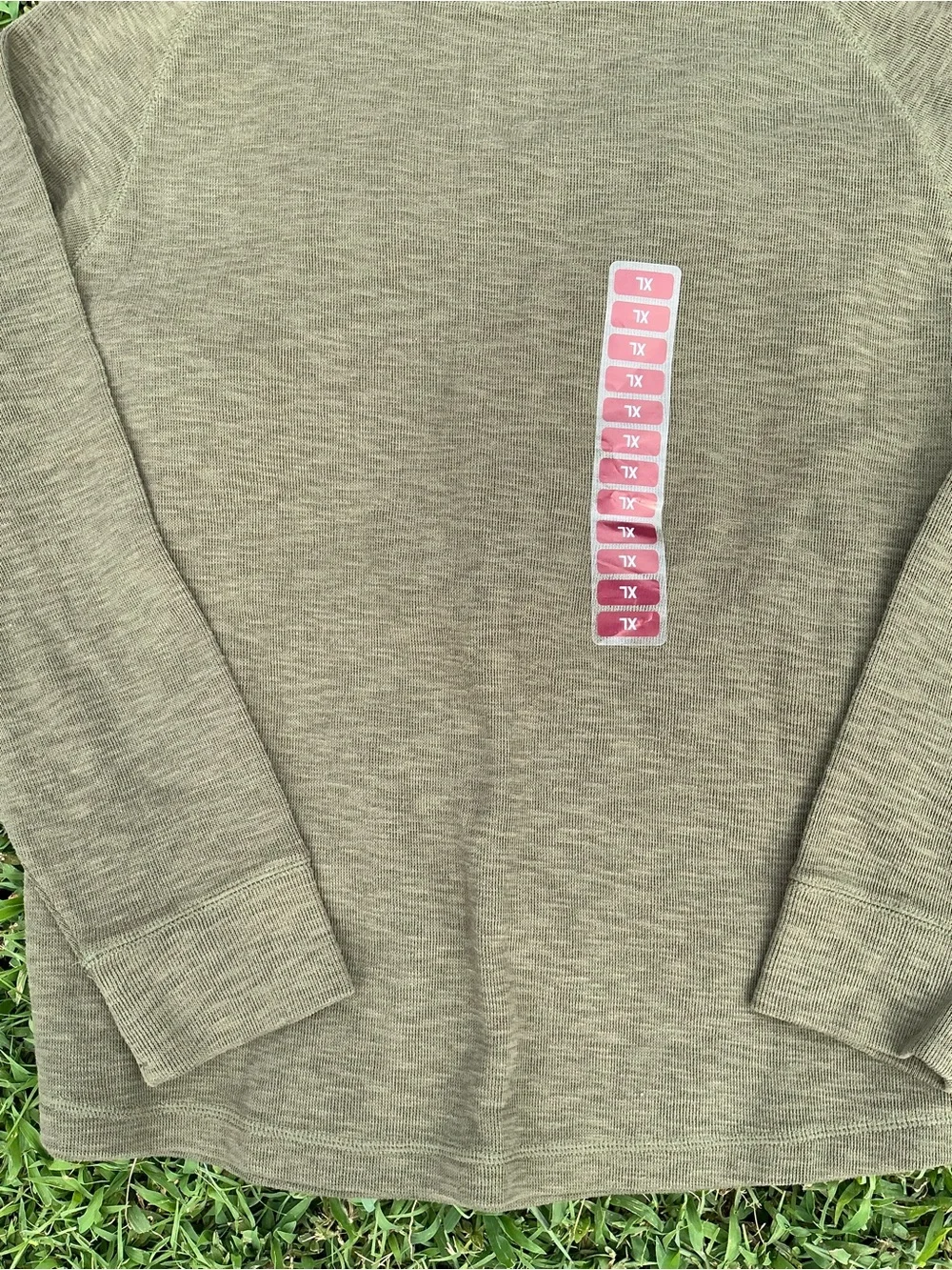 Banana Republic Olive Green Crewneck Sweatshirt with Vertical Patch